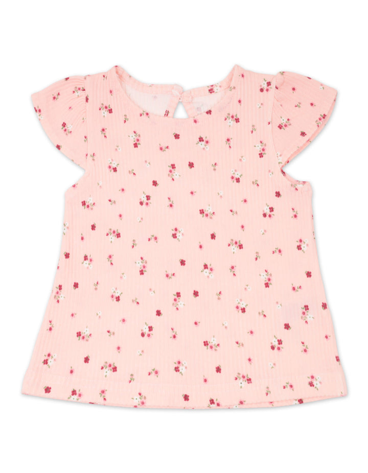 Infant Girl Summer 4 Pieces Suit Set Spread Love and Kindness at Zubaidas Best Baby and Kids Store in Pakistan
