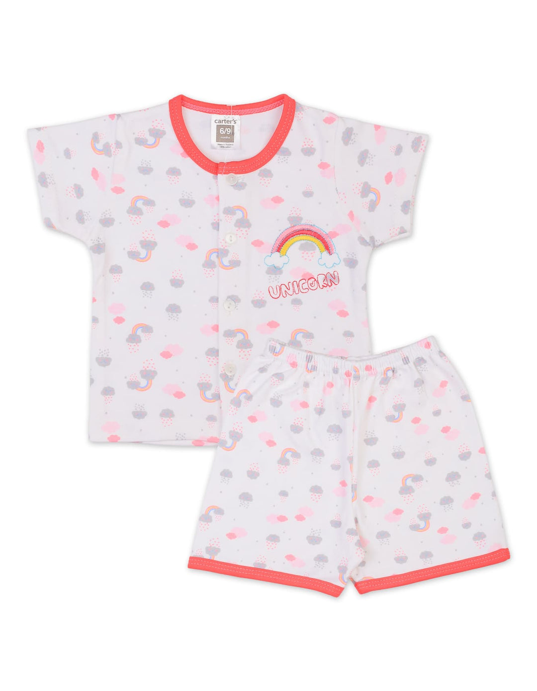 Infant Girl Summer Co Ord Set Unicorn Pink at Zubaidas