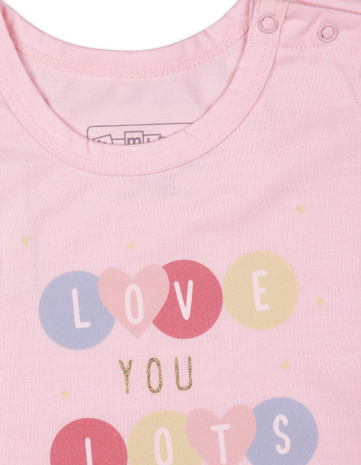 Infant Girl Summer Suit Set Bambies Frill Pink at Zubaidas Best Baby Shop Pakistan