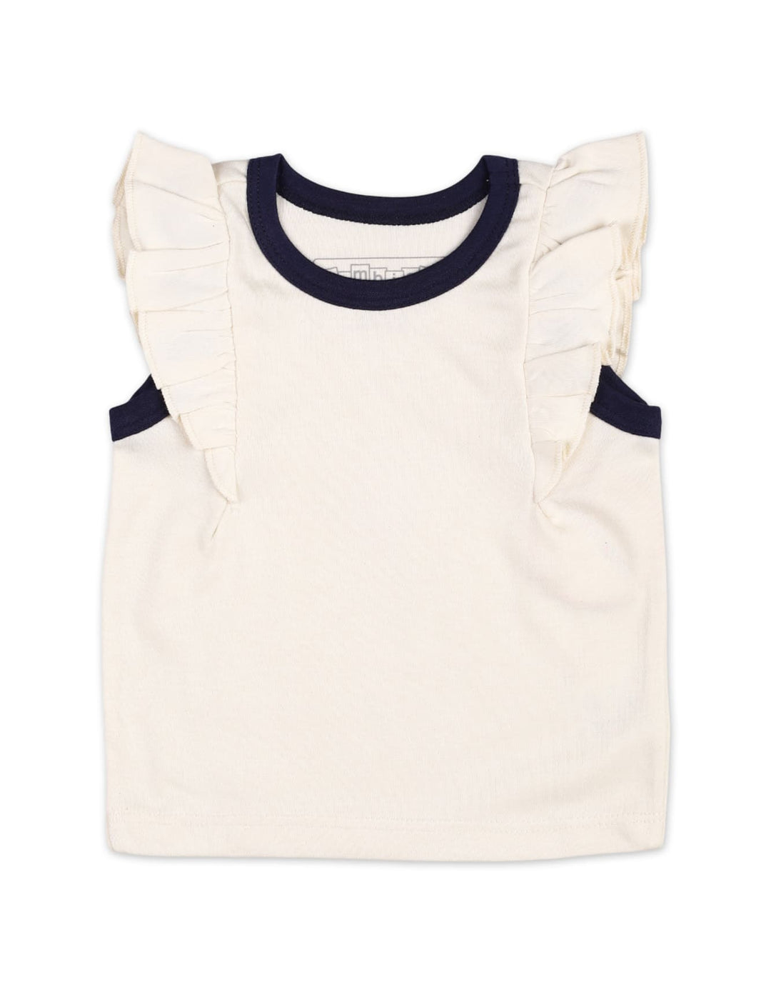 Infant Girl Summer Tank Top Bambies Sleeveless Frill White at Zubaidas official Pakistan