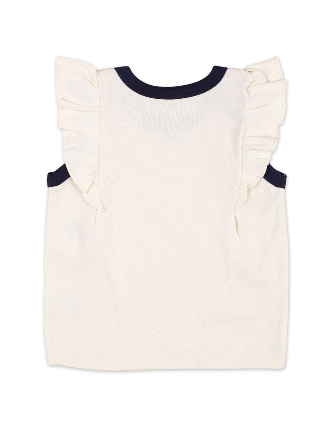 Infant Girl Summer Tank Top Bambies Sleeveless Frill White at Zubaidas Best babyshop Pakistan