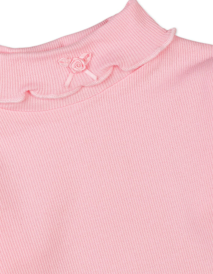 Infant Girls High Neck Bambies Bow Soft Pink at Zubaidas Pakistan