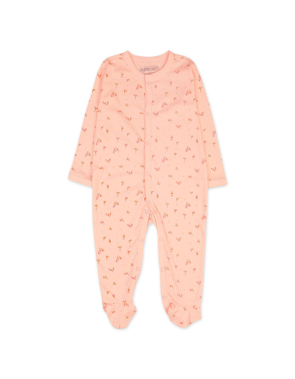 Infant Girls Sleepsuit Pack of 3 Bambies Peach Floral at Zubaidas Official Pakistan