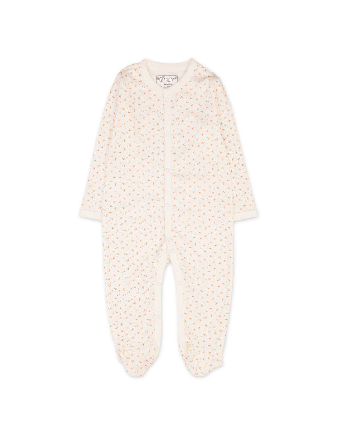Infant Girls Sleepsuit Pack of 3 Bambies Peach Floral at Zubaidas Online Pakistan