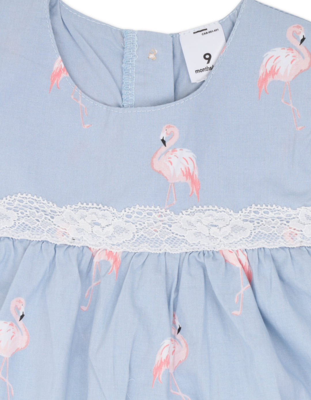 Infant Girls Summer 3 Pieces Co-ord Set Flamingo Blue at Zubaidas Online Pakistan