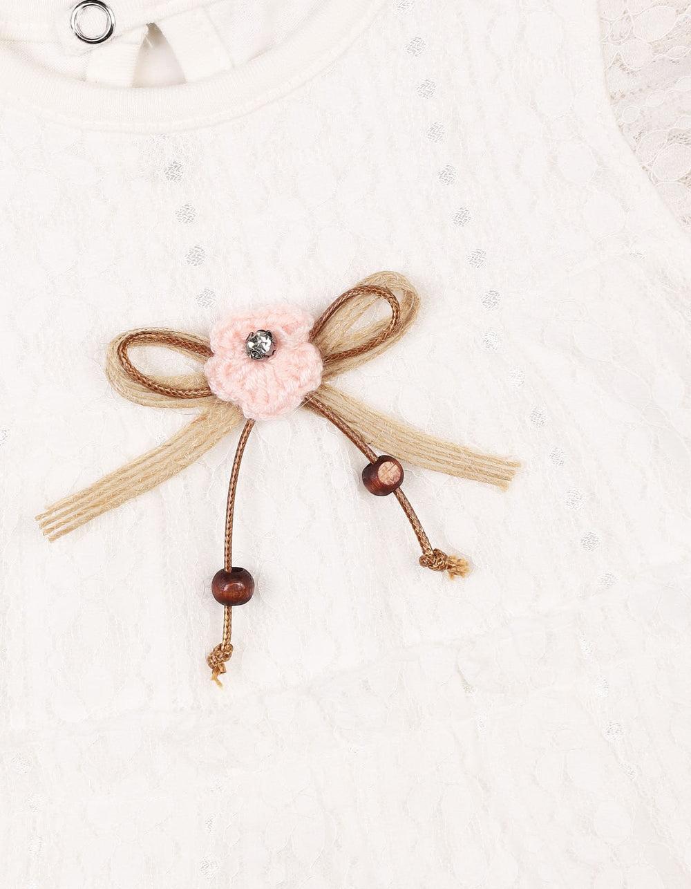 Infant Girls Summer Dress Bow White Premium Turkish Collection at Zubaidas Online Pakistan