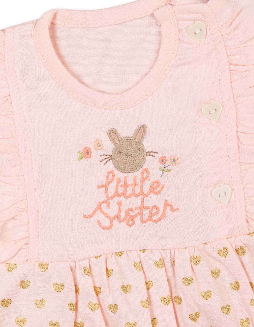 Baby Girls Summer Romper Peach Premium Turkish Collection at Zubaidas Official Pakistan