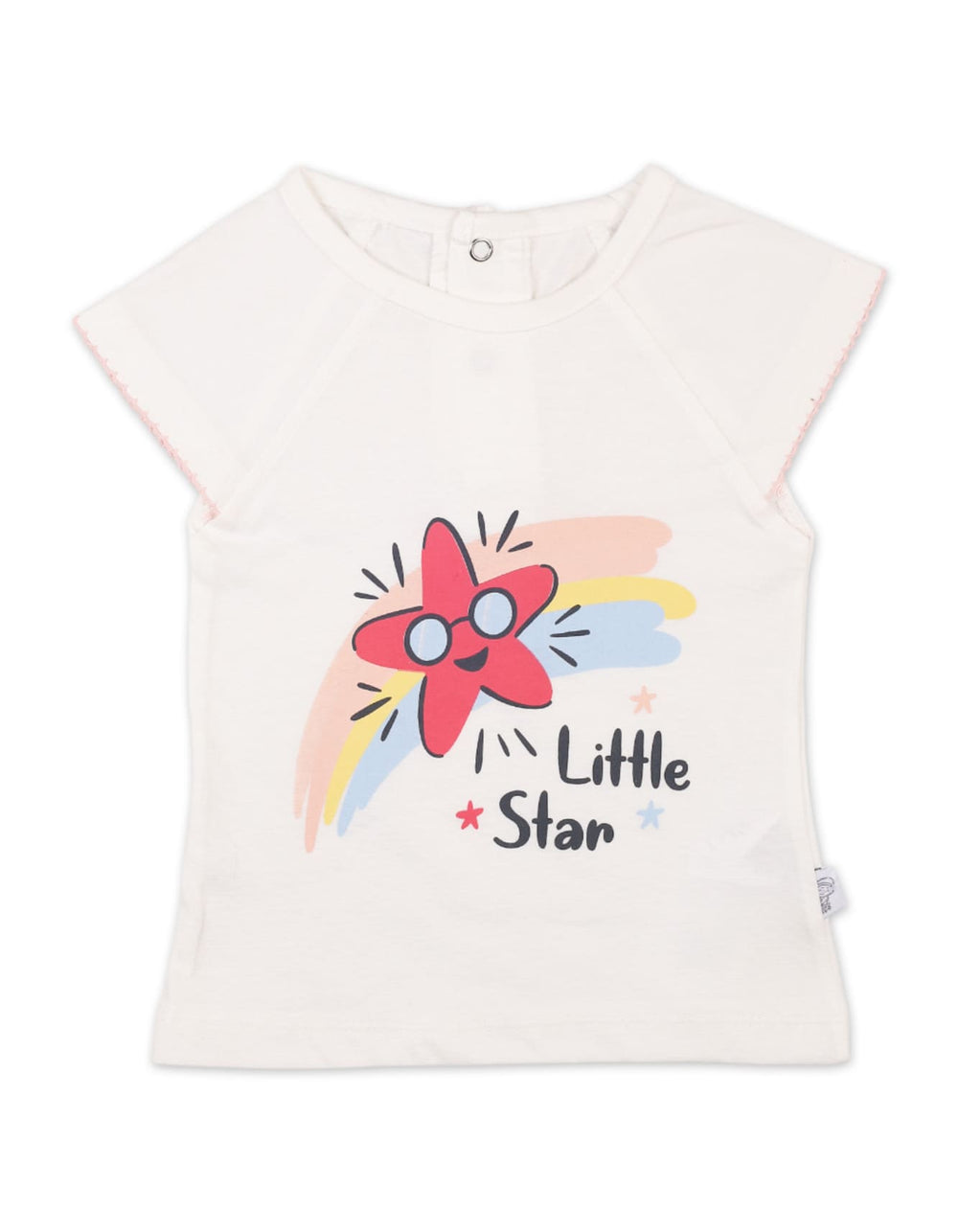 Baby Girls Summer Suit White and Peach Premium Turkish Collection at Zubaidas Official Pakistan