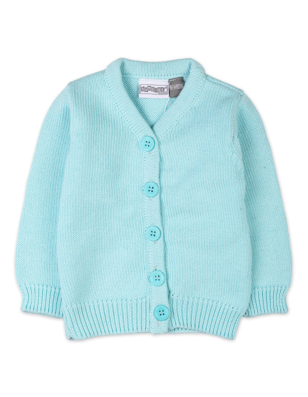 Infant Girls Winter Cardigan Sweaters Bambies Knitted Turquoise at Zubaidas