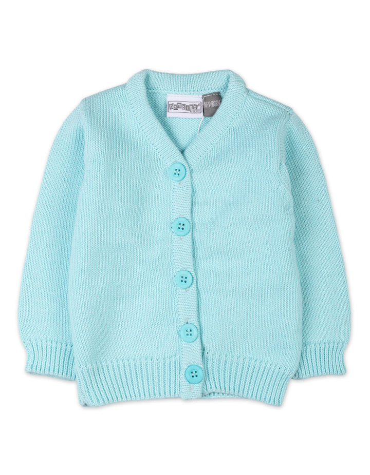 Infant Girls Winter Cardigan Sweaters Bambies Knitted Turquoise at Zubaidas