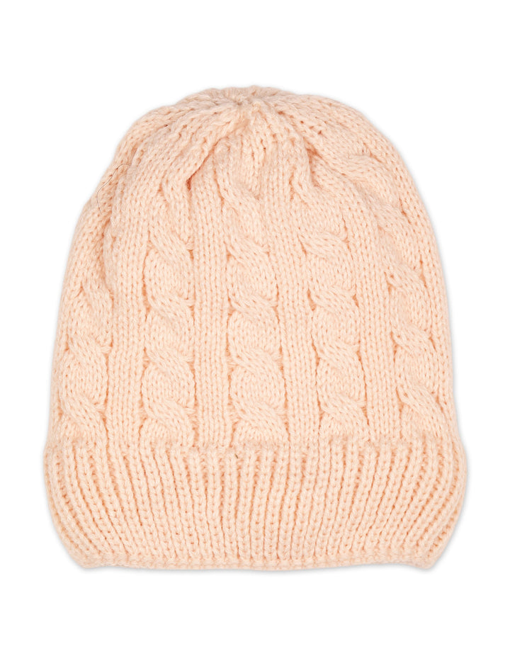 Infant Girls Woolen Caps Pack of 3 Cable Knit Pattern at Zubaidas Best Online Baby and Kids Store in Pakistan