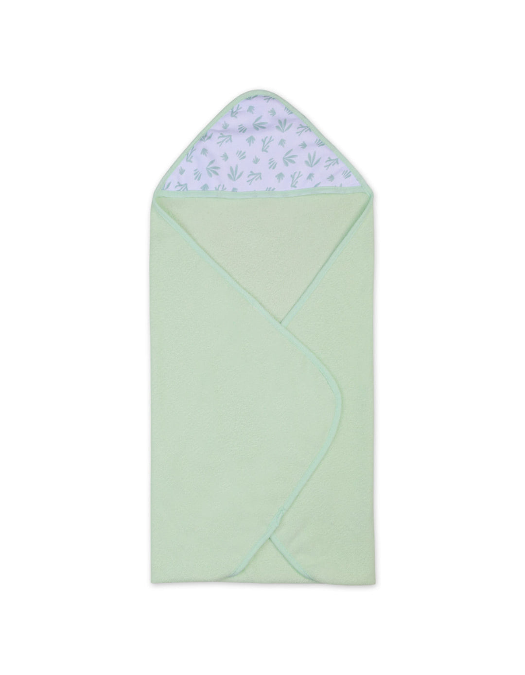 Infant Hooded Bath Towel and Washcloth Set Dino Mint and White at Zubaidas Best Online Baby Store in Pakistan