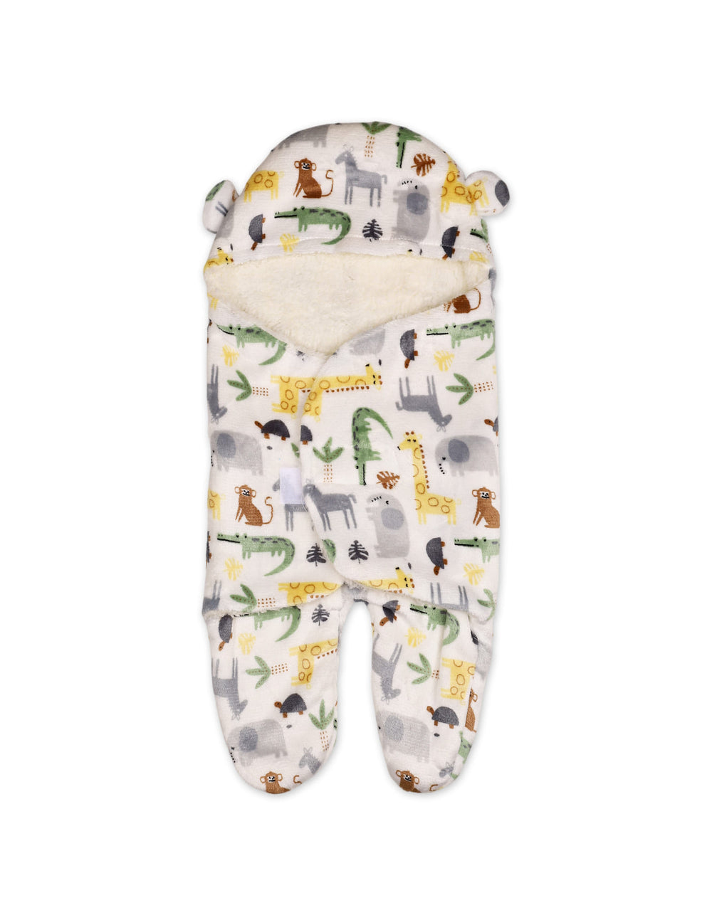 Infant Hooded Swaddle Animal White at Zubaidas Official Pakistan