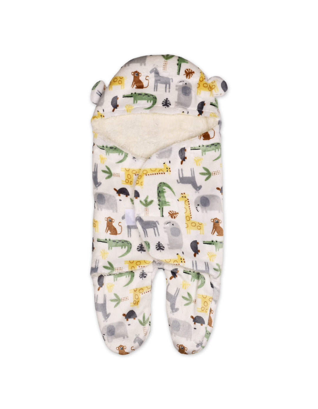 Infant Hooded Swaddle Animal White at Zubaidas Official Pakistan