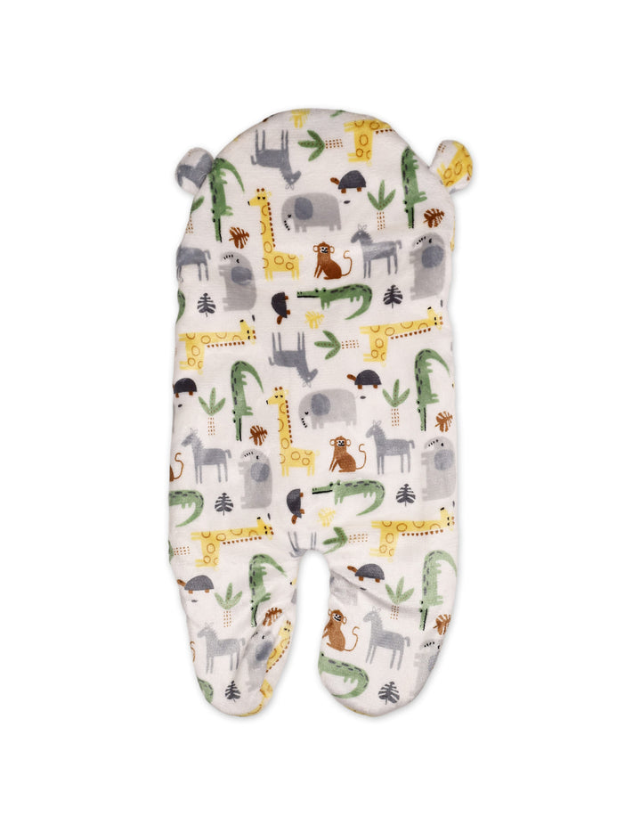 Infant Hooded Swaddle Animal White at Zubaidas Online Pakistan
