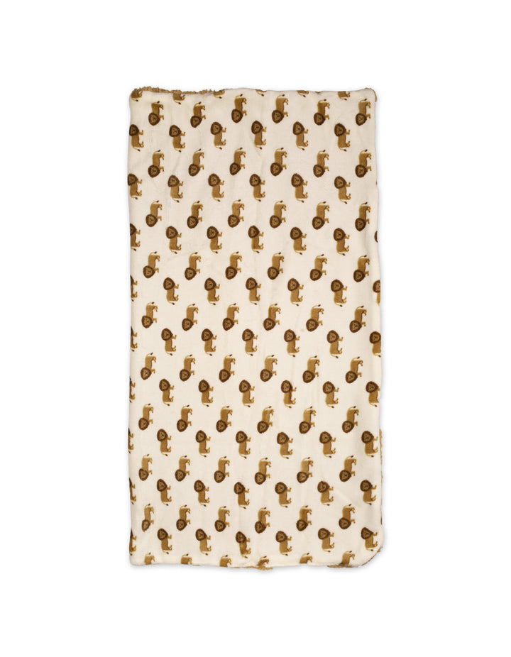 Infant Hooded Swaddle Blanket Lion Beige and Brown at Zubaidas Official Pakistan