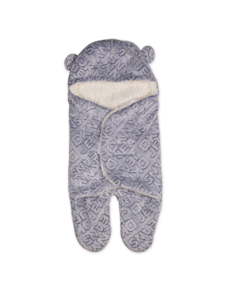Infant Hooded Swaddle Grey and White at Zubaidas Official Pakistan