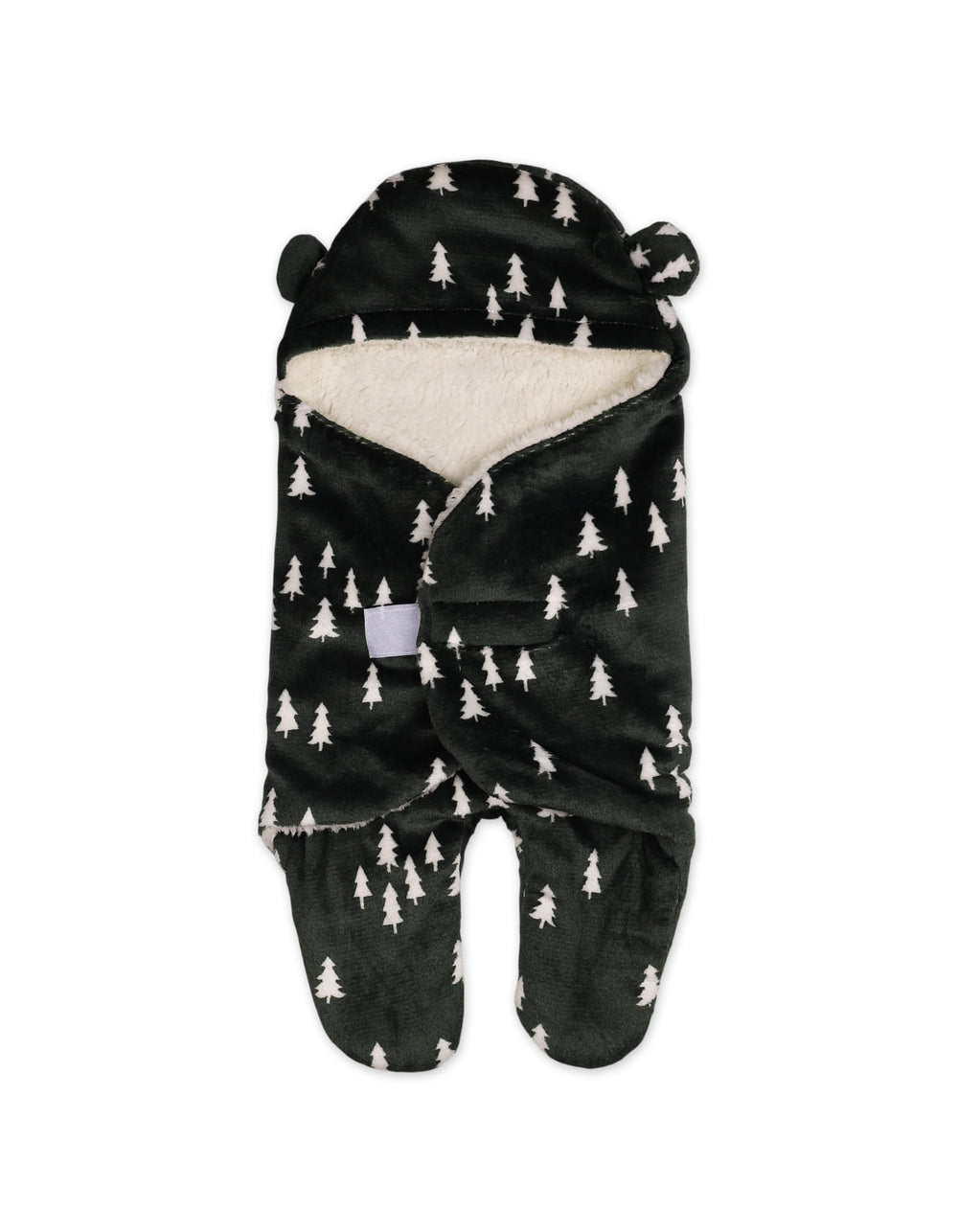 Infant Hooded Swaddle Pine Tree Dark Green and White at Zubaidas Official Pakistan