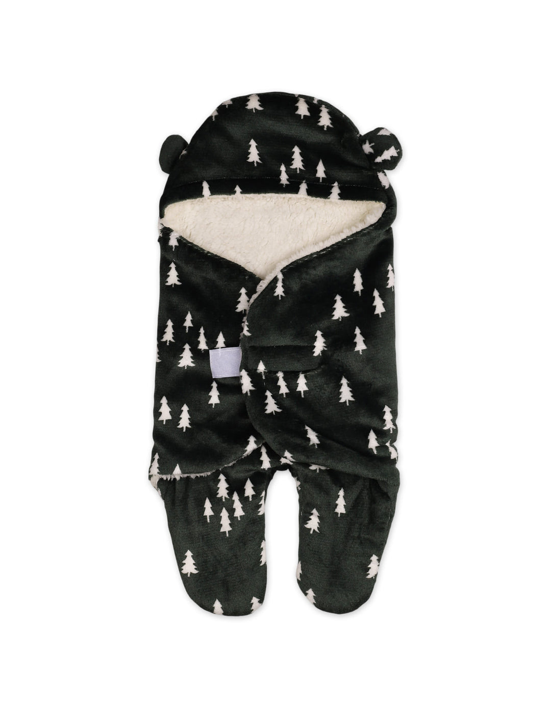 Infant Hooded Swaddle Pine Tree Dark Green and White at Zubaidas Official Pakistan