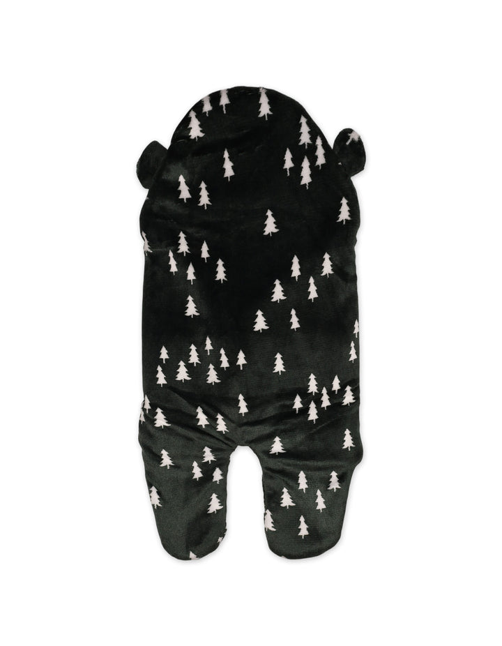Infant Hooded Swaddle Pine Tree Dark Green and White at Zubaidas Online Pakistan