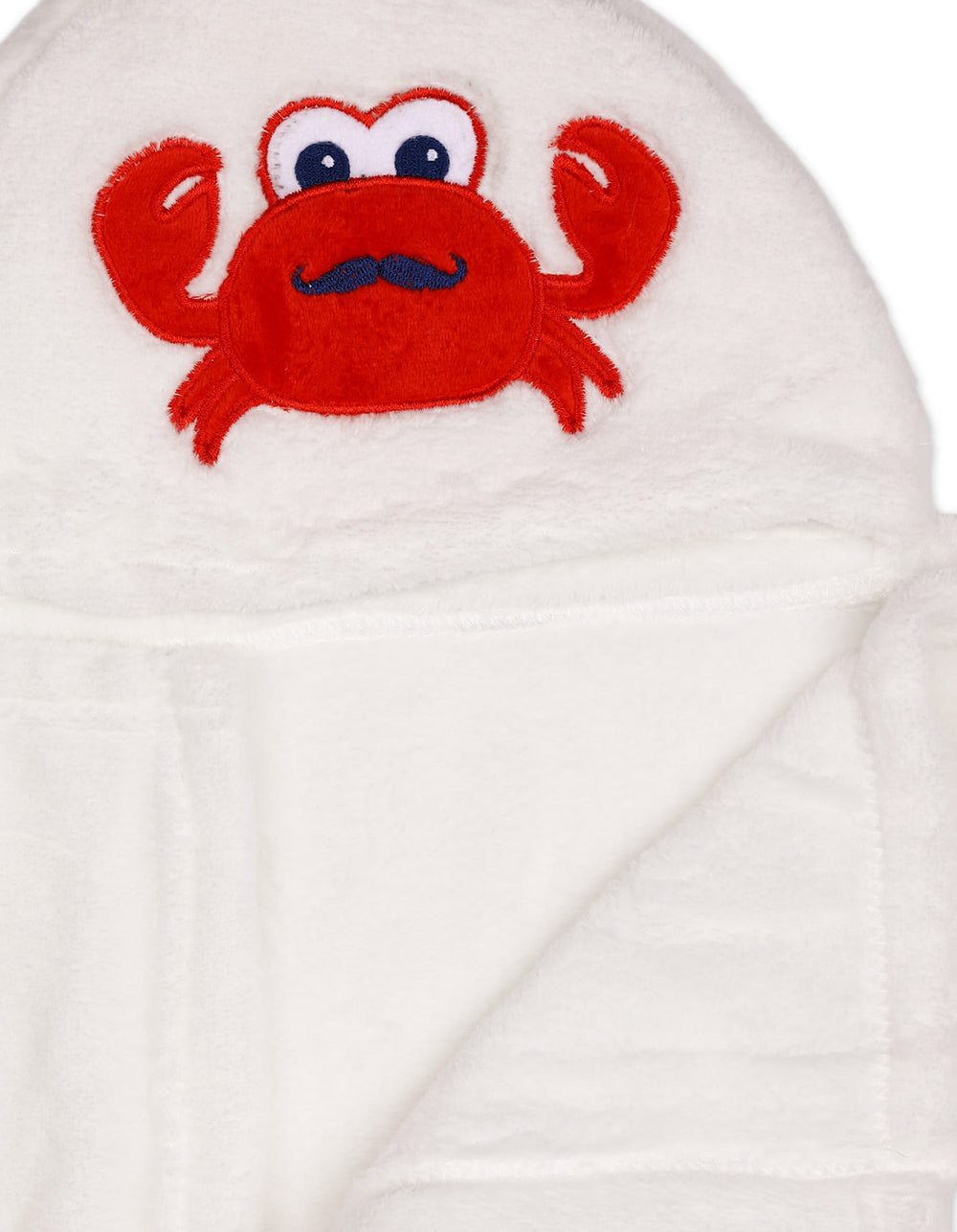 Infant Hooded Wrapping Blanket Crab Applique White at Zubaidas Official Pakistan