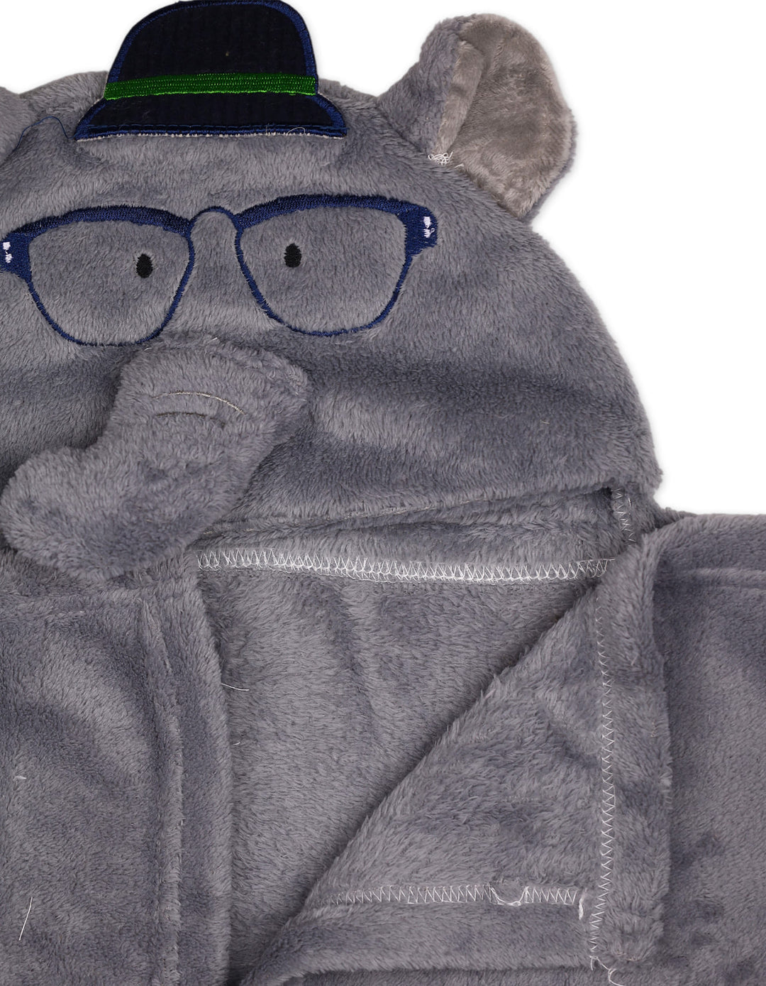 Infant Hooded Wrapping Blanket Elephant Dark Grey at Zubaidas Official Pakistan