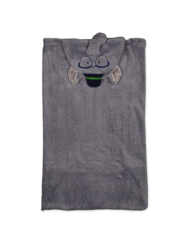 Infant Hooded Wrapping Blanket Elephant Dark Grey at Zubaidas Online Pakistan