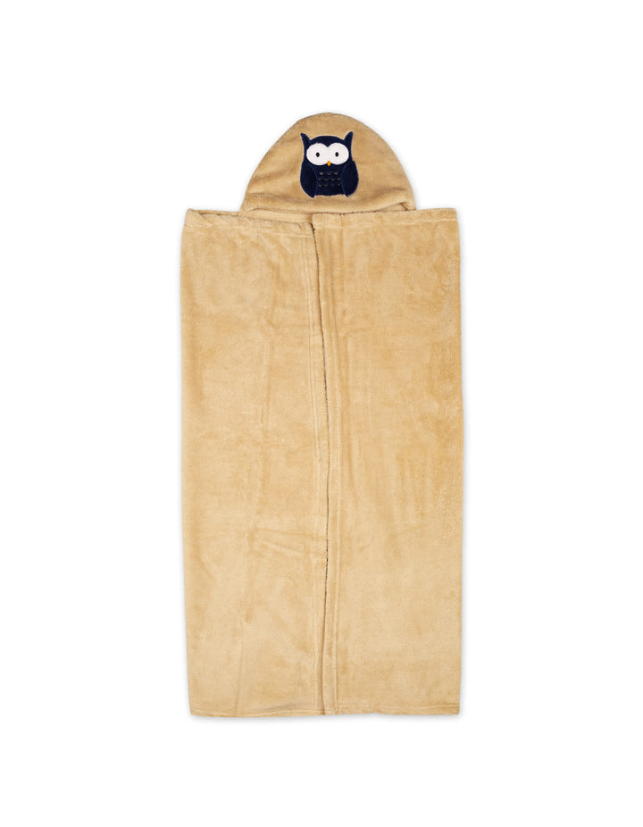 Infant Hooded Wrapping Blanket Owl Beige at Zubaidas