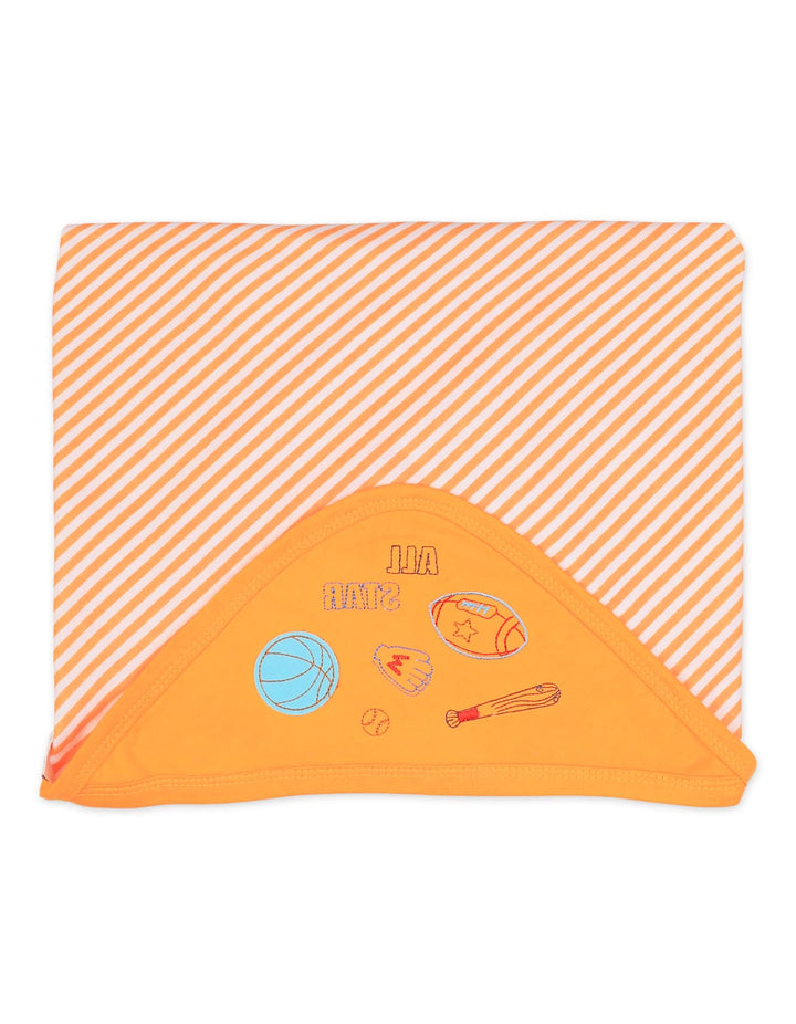 Infant Hooded Wrapping Sheet Orange at Zubaidas Online Pakistan