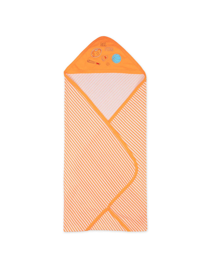 Infant Hooded Wrapping Sheet Orange at Zubaidas