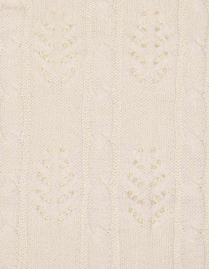 Infant Knit Blanket Leaf Off White at Zubaidas Official Pakistan