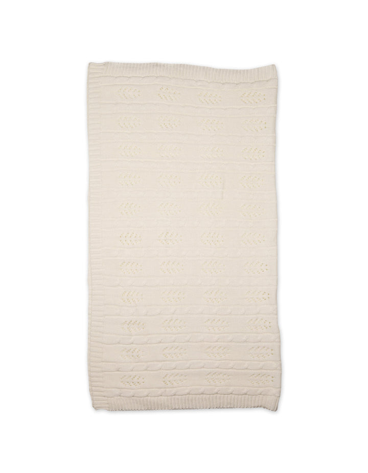 Infant Knit Blanket Leaf Off White at Zubaidas Online Pakistan