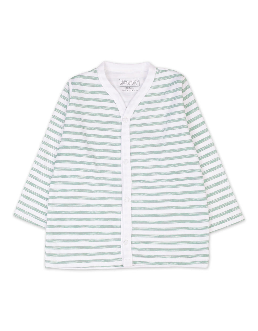 Infant Night Suit Bambies Marine Green Stripes at Zubaidas Official Pakistan