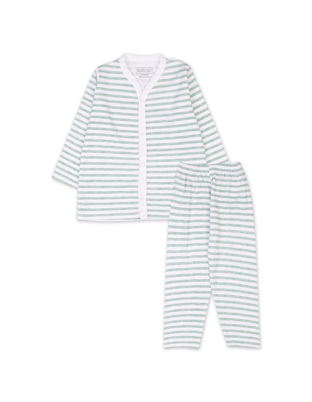 Infant Night Suit Bambies Marine Green Stripes at Zubaidas