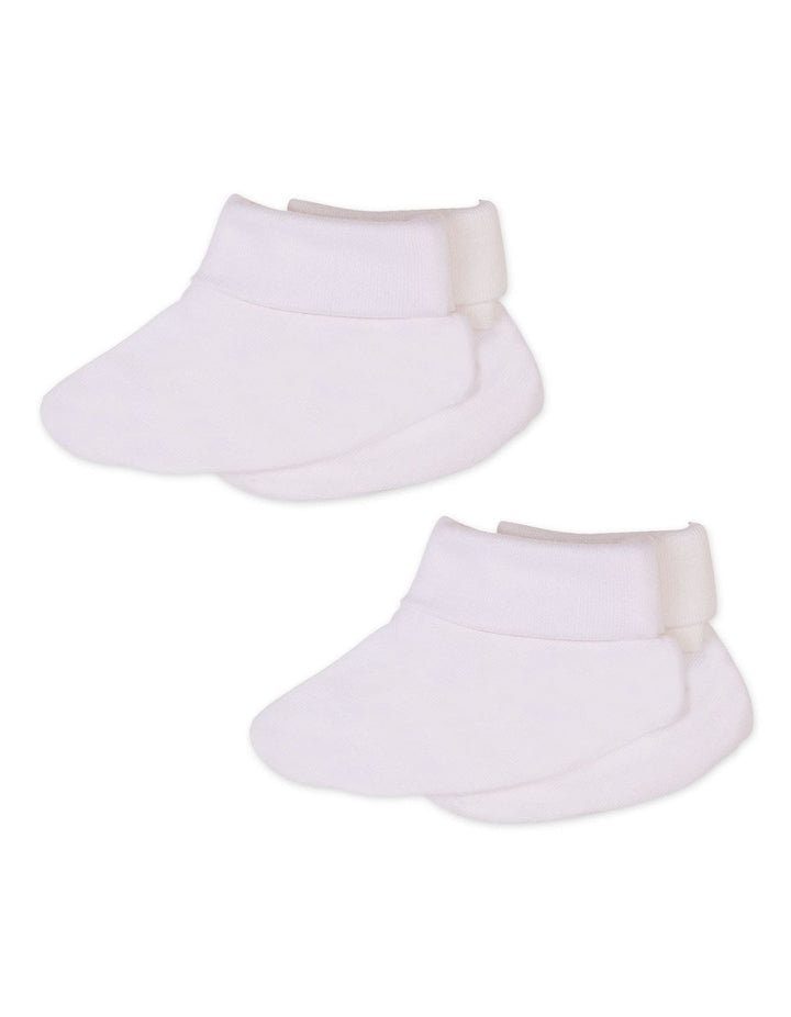 Infant Pack of 2 Booties Bambies White at Zubaidas