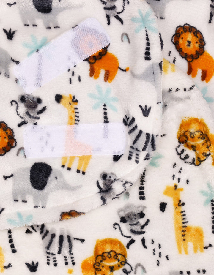 Infant Plush Swaddle Wrap with Velcro Closure Animals Print at Zubaidas Online Pakistan
