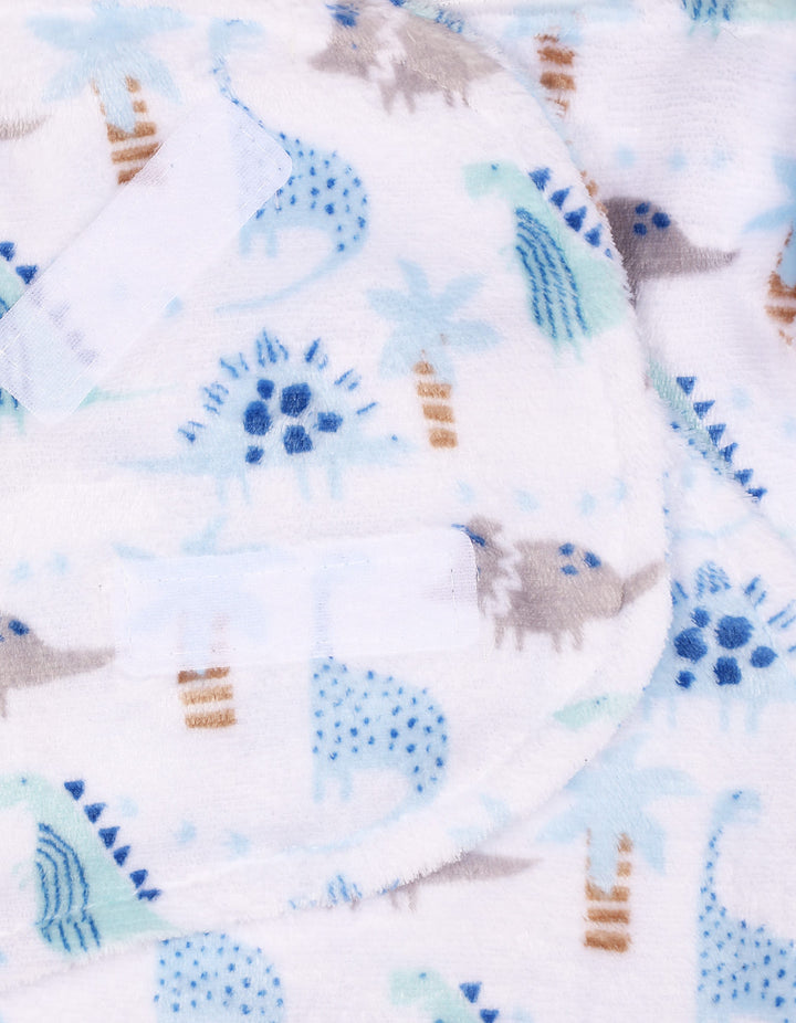 Infant Plush Swaddle Wrap with Velcro Closure Dino at Zubaidas Official Pakistan