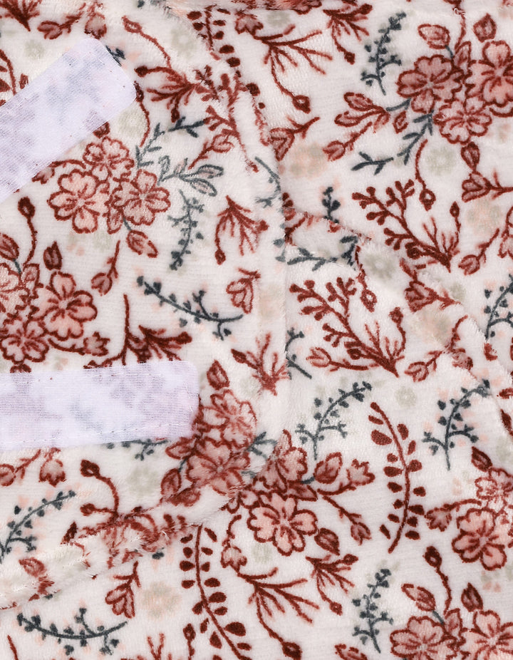Infant Plush Swaddle Wrap with Velcro Closure Floral at Zubaidas Official Pakistan