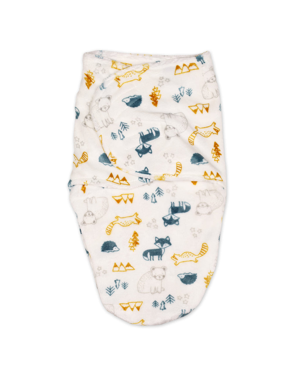 Infant Plush Swaddle Wrap with Velcro Closure Jungle at Zubaidas
