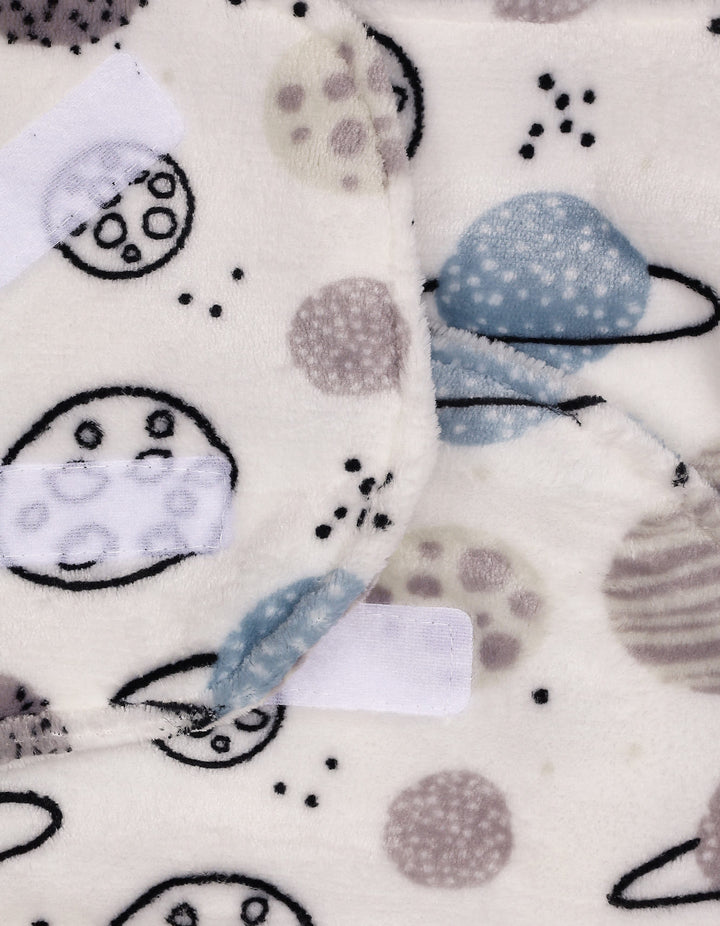 Infant Plush Swaddle Wrap with Velcro Closure Planets at Zubaidas Online Pakistan