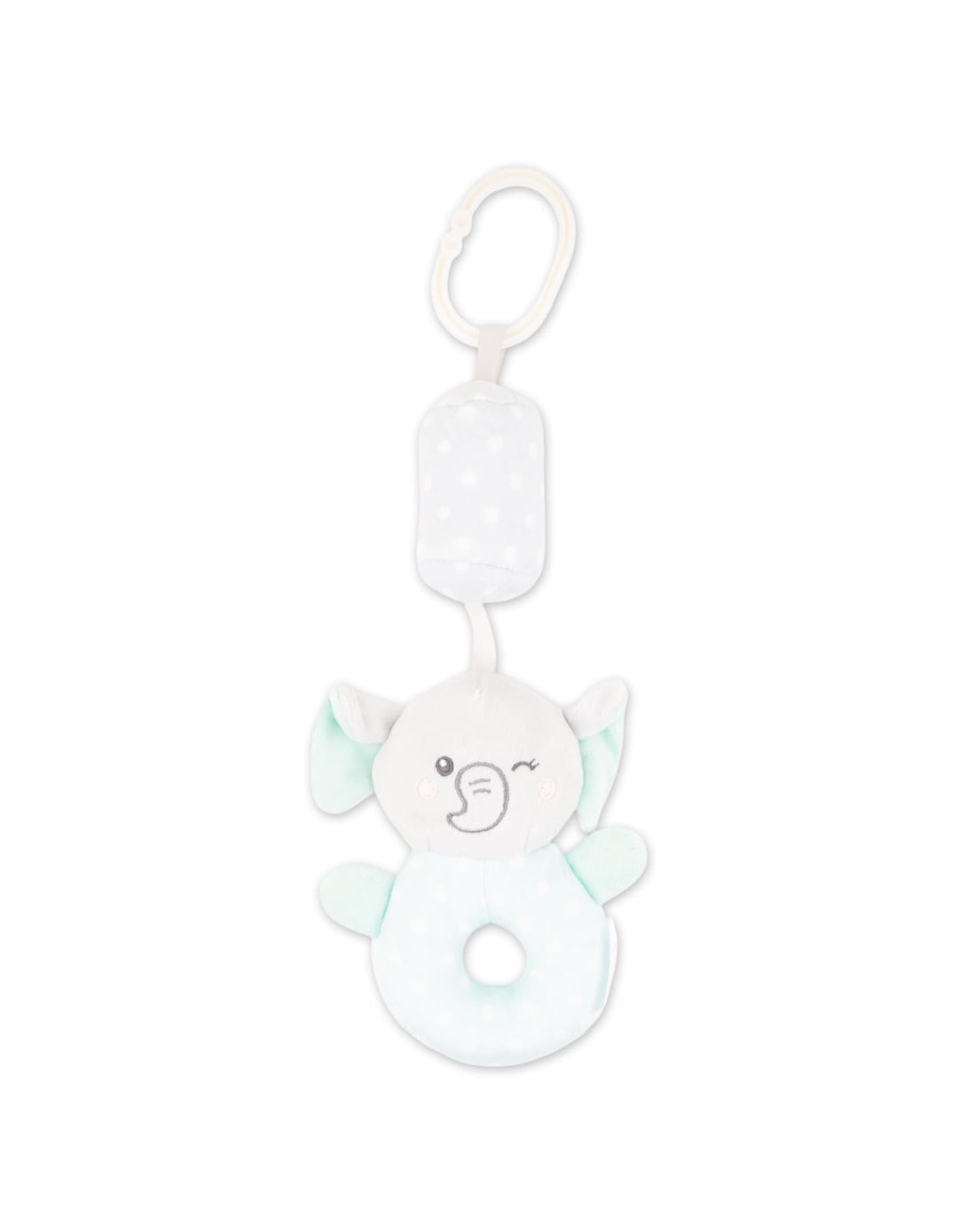 Infant Plush Toy with Hanging Ring Elephant Grey at Zubaidas