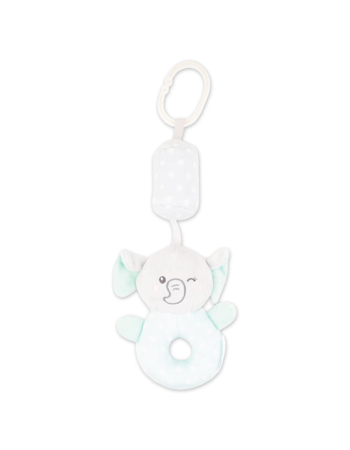 Infant Plush Toy with Hanging Ring Elephant Grey at Zubaidas