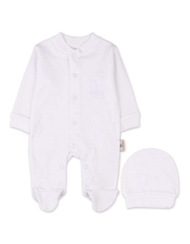 Infant Romper with Cap White Premium Turkish Collection at Zubaidas