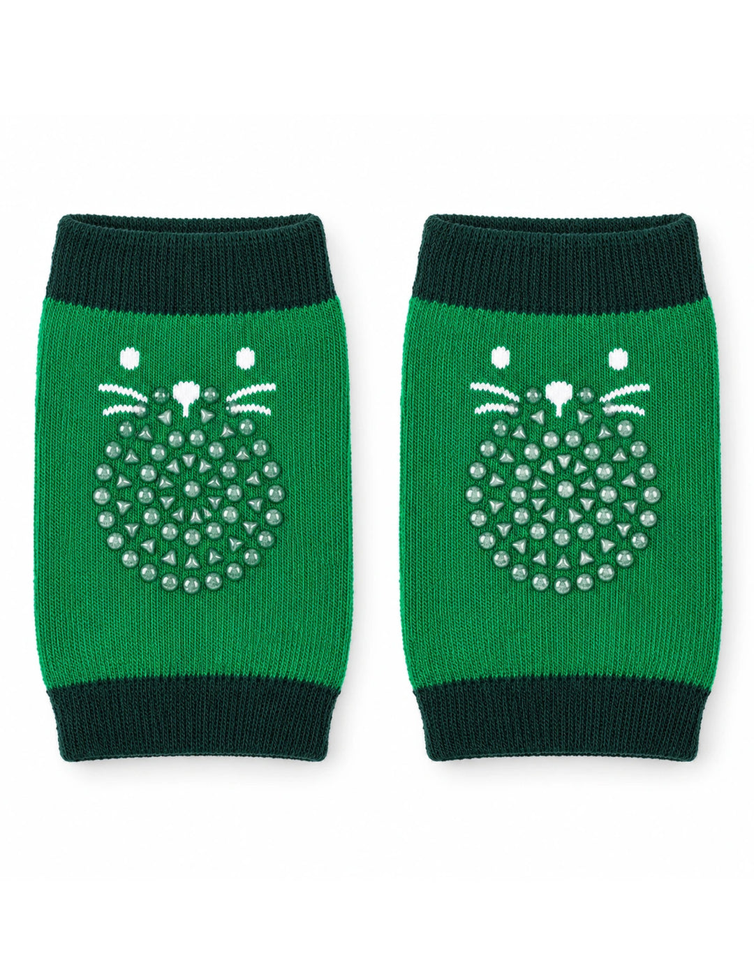 Infant Socks and Knee Pads Set Cat Print Green and White at Zubaidas Online Pakistan