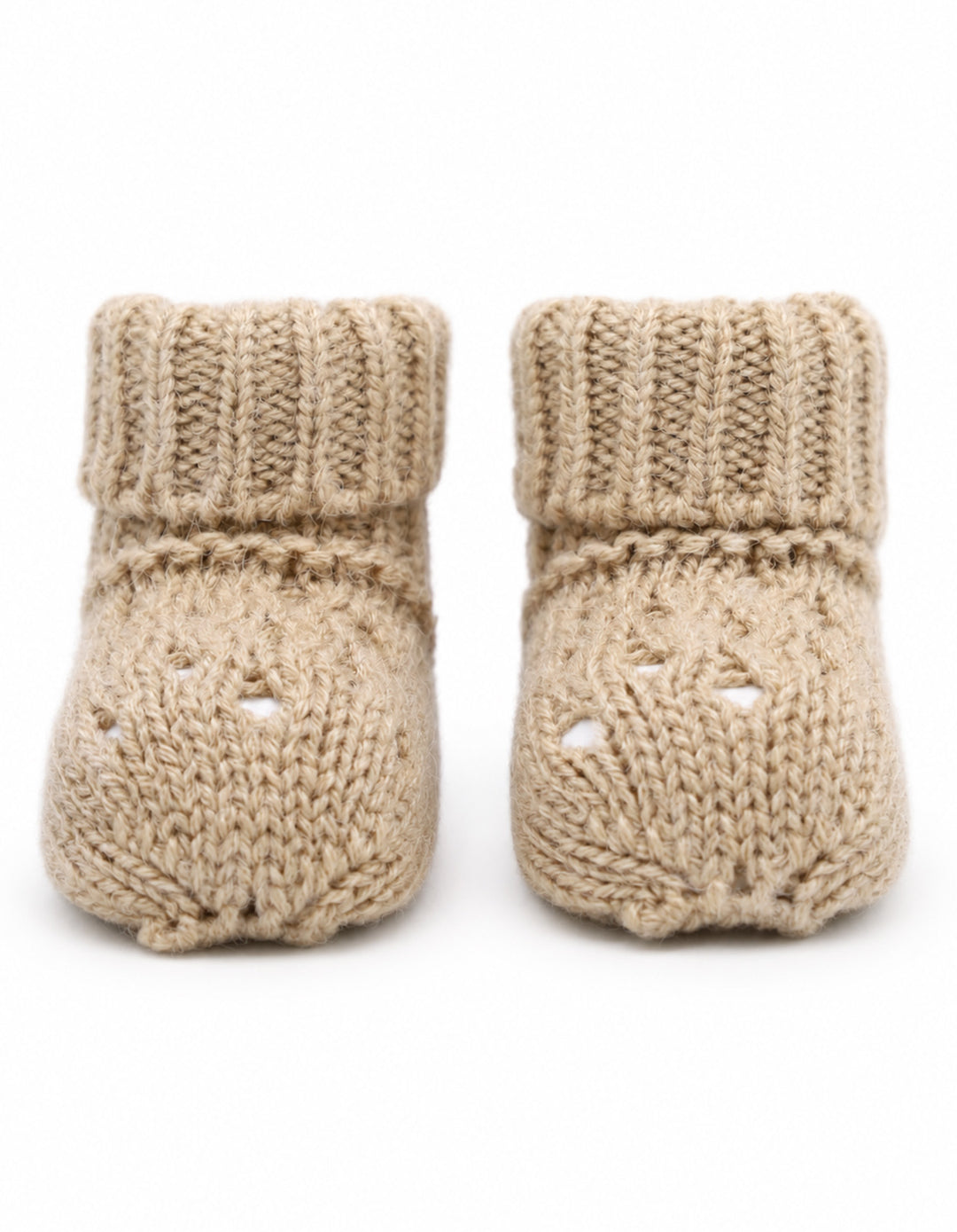 Infant Soft Knit Booties Light Brown at Zubaidas Best Online Baby and Kids Store in Pakistan