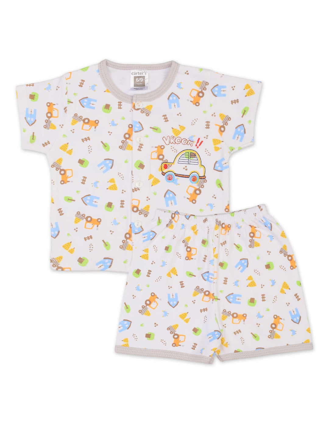Infant Summer Co Ord Set Car Grey at Zubaidas