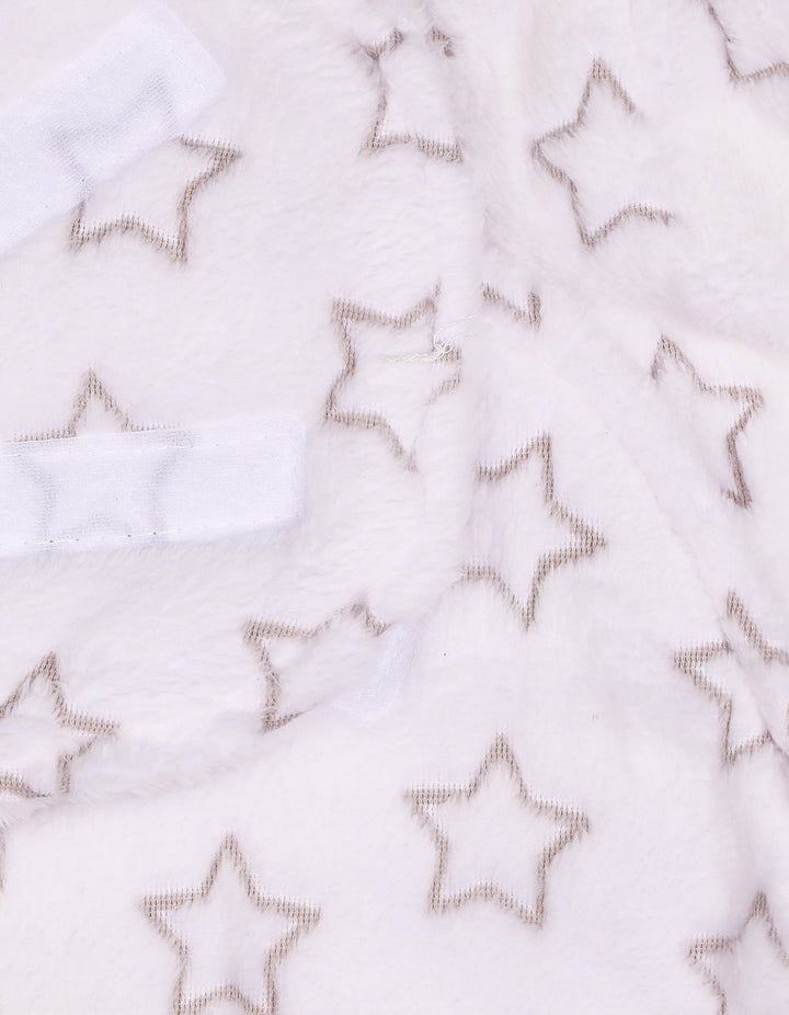 Infant Swaddle Wrap with Velcro Closure Star White and Grey at Zubaidas Official Pakistan