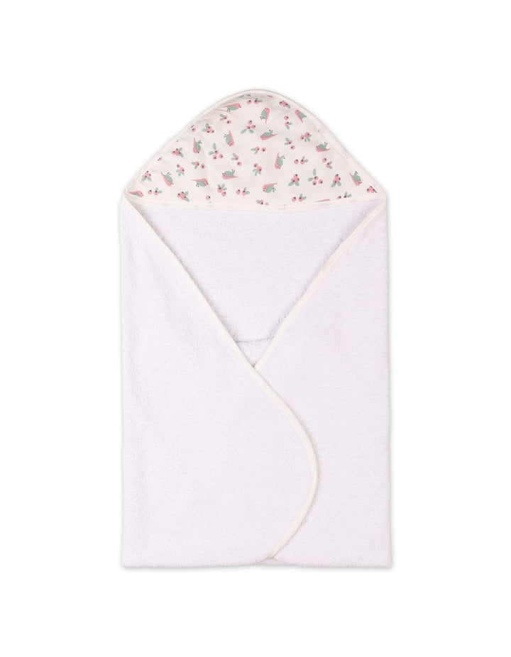 Infant Towels Bambies Floral Hooded Cream at Zubaidas