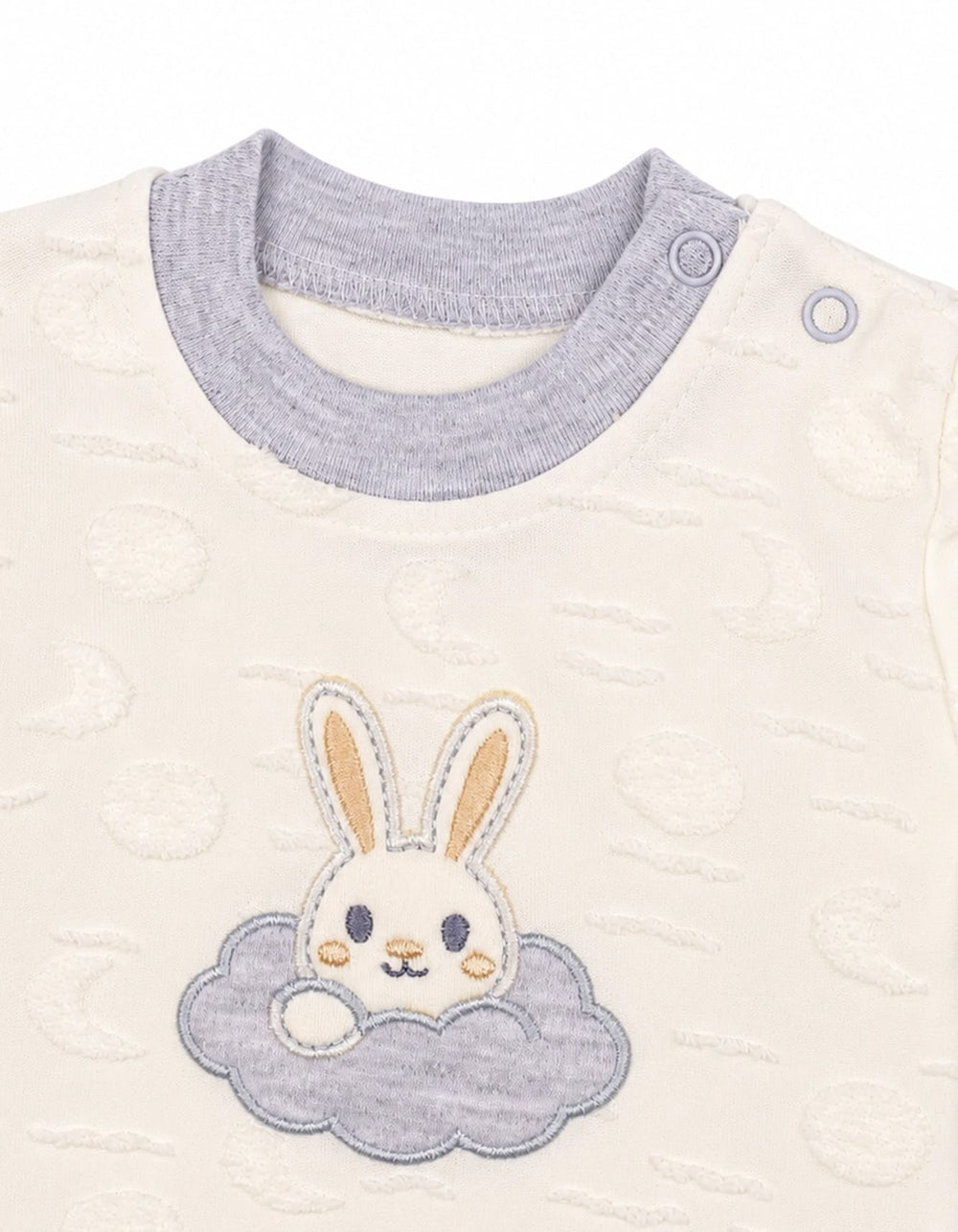 Infant Winter 2 Piece Suit Set Bunny Off White and Grey at Zubaidas Pakistan