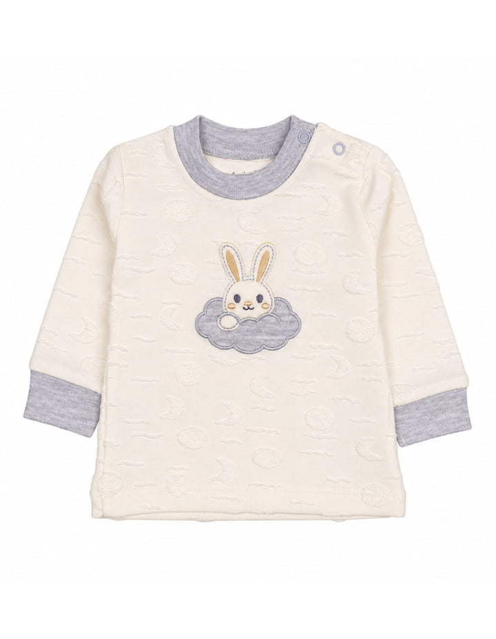 Infant Winter 2 Piece Suit Set Bunny Off White and Grey at Zubaidas Official Pakistan